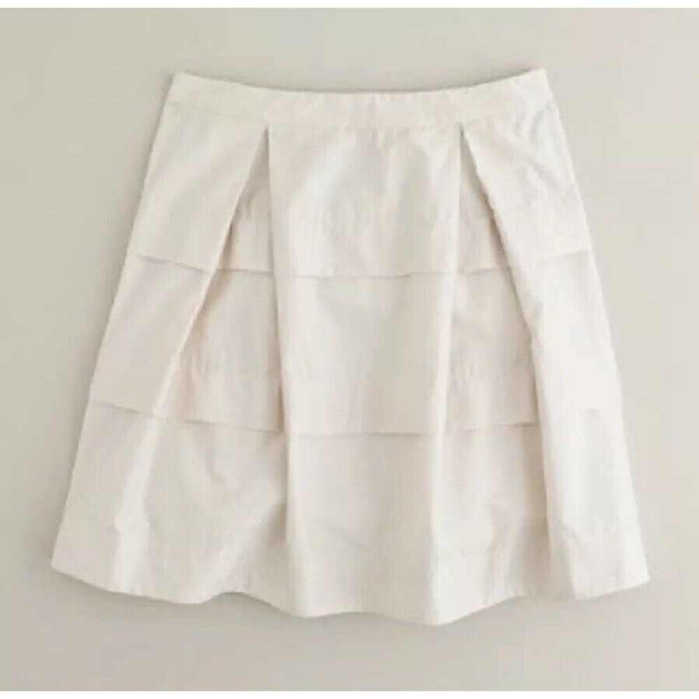 J Crew | Womens Size 0 Zero Beige Cotton Sateen Gateau Skirt Tiered A-line